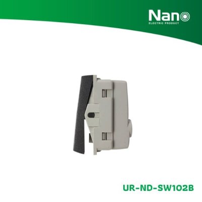 NANO สวิทซ์ 1 ทาง 16A 250V ขนาด 1.5 ช่อง Nordic series สีดำ (1 ชิ้น/กล่อง) รุ่น UR-ND-SW102B