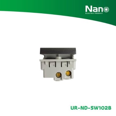 NANO สวิทซ์ 1 ทาง 16A 250V ขนาด 1.5 ช่อง Nordic series สีดำ (1 ชิ้น/กล่อง) รุ่น UR-ND-SW102B