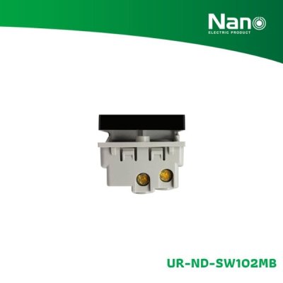 NANO สวิทซ์ 1 ทาง 16A 250V ขนาด 1.5 ช่อง Nordic series สีดำด้าน (1 ชิ้น/กล่อง) รุ่น UR-ND-SW102MB
