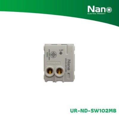 NANO สวิทซ์ 1 ทาง 16A 250V ขนาด 1.5 ช่อง Nordic series สีดำด้าน (1 ชิ้น/กล่อง) รุ่น UR-ND-SW102MB