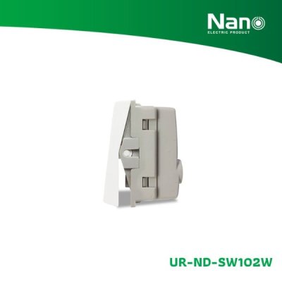 NANO สวิทซ์ 1 ทาง 16A 250V ขนาด 1.5 ช่อง Nordic series สีขาว (1 ชิ้น/กล่อง) รุ่น UR-ND-SW102W