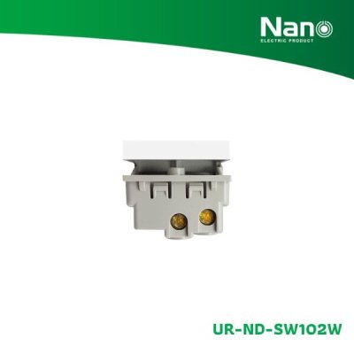 NANO สวิทซ์ 1 ทาง 16A 250V ขนาด 1.5 ช่อง Nordic series สีขาว (1 ชิ้น/กล่อง) รุ่น UR-ND-SW102W