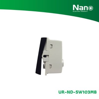 NANO สวิทซ์ 1 ทาง 16A 250V ขนาด 3 ช่อง Nordic series สีดำด้าน (1 ชิ้น/กล่อง) รุ่น UR-ND-SW103MB