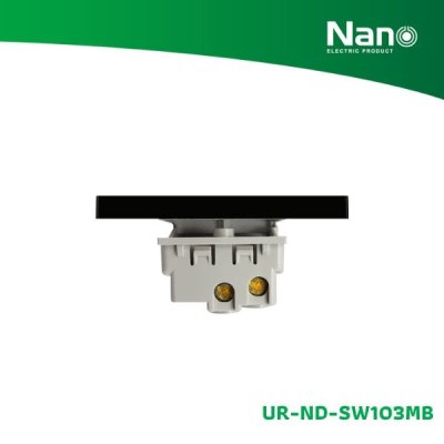 NANO สวิทซ์ 1 ทาง 16A 250V ขนาด 3 ช่อง Nordic series สีดำด้าน (1 ชิ้น/กล่อง) รุ่น UR-ND-SW103MB