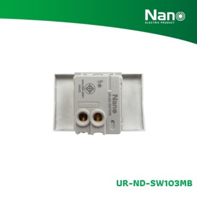 NANO สวิทซ์ 1 ทาง 16A 250V ขนาด 3 ช่อง Nordic series สีดำด้าน (1 ชิ้น/กล่อง) รุ่น UR-ND-SW103MB