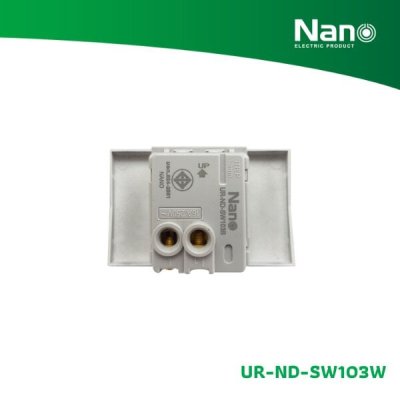 NANO สวิทซ์ 1 ทาง 16A 250V ขนาด 3 ช่อง Nordic series สีขาว (1 ชิ้น/กล่อง) รุ่น UR-ND-SW103W