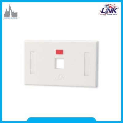 FACE PLATE 1 PORT With Icon & Lable ID (White) หน้ากากอย่างดีมีป้ายชื่อ สีขาว
