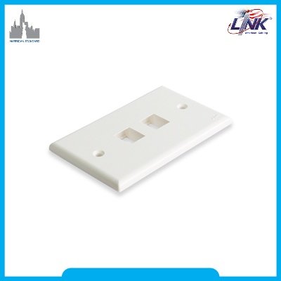 SHINY FACE PLATE 2 PORT หน้ากากขาวมันเงา