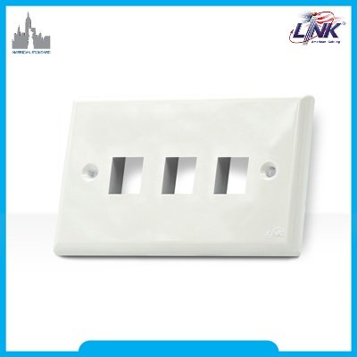 SHINY FACE PLATE 3 PORT หน้ากากขาวมันเงา