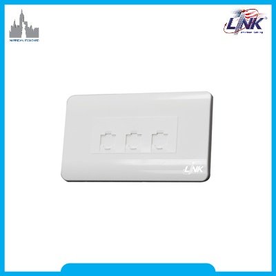 SHINY EXCLUSIVE FACE PLATE 3 PORT w/Shutter หน้ากากขาวเงาสวยสุดหรูมีชัตเตอร์