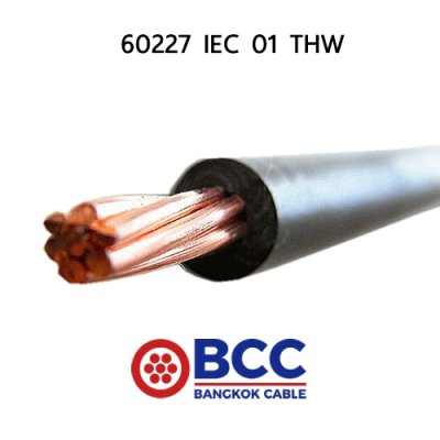 สายไฟ THW 1x50 บางกอกเคเบิ้ล BCC (ม้วน = 100เมตร)