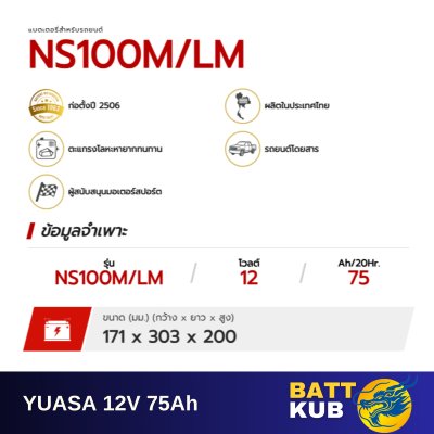 YUASA / NS100 L
