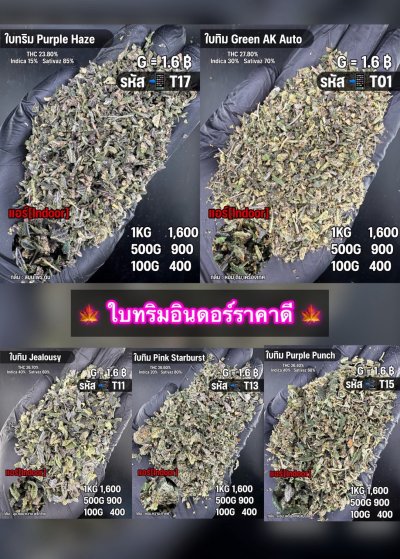 ใบทริมสินค้าชุด T