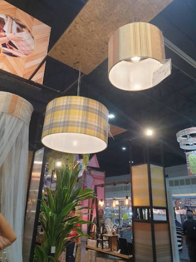 หมวกโคมไฟผ้า 