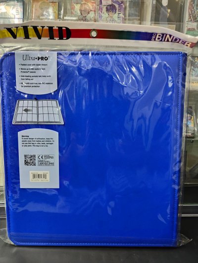 UP 12PK Zippered Premium Pro Binder Blue แฟ้มเก็บการ์ดขนาดใหญ่หน้าละ 12 ช่อง