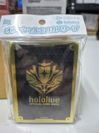 hololive OFFICIAL CARD GAME Official holoca Sleeve Brand logo (Gold) (55 ซอง)
