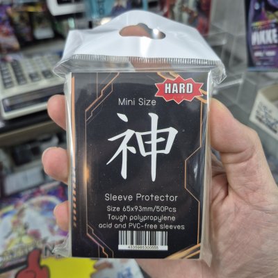 Sleeve protector Kami Mini 'HARD' ซองคลุมสลีฟชั้นนอกสุด แบบขุ่นสาก 1 ด้าน ขนาด Mini แบบ แข็งพิเศษ 50 ซอง
