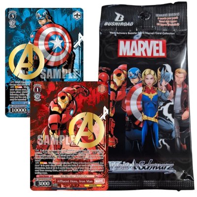 [EN] (1สุ่ม) Weiss Schwarz Booster Pack : Marvel Card Collection ลุ้นปั้มทอง (กล่องสุ่มการ์ดเกม WS 1 ซอง / 9 ใบ)
