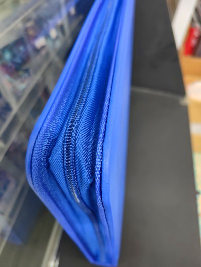 UP 12PK Zippered Premium Pro Binder Blue แฟ้มเก็บการ์ดขนาดใหญ่หน้าละ 12 ช่อง