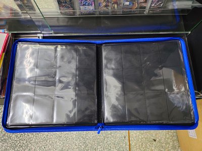 UP 12PK Zippered Premium Pro Binder Blue แฟ้มเก็บการ์ดขนาดใหญ่หน้าละ 12 ช่อง