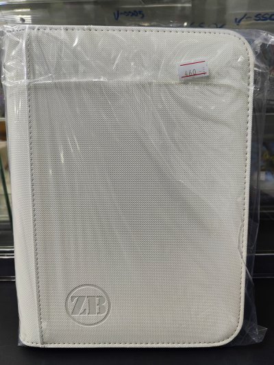 Zipper Binder (4 PKT) 20page Pink แฟ้มใส่การ์ด 4 ช่อง ขาว