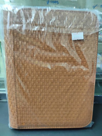 Zipper Binder (4 PKT) 20page Pink แฟ้มใส่การ์ด 4 ช่อง น้ำตาลลายสาน