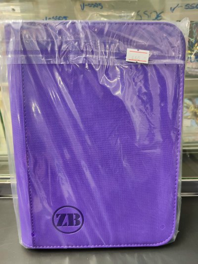 Zipper Binder (4 PKT) 20page Pink แฟ้มใส่การ์ด 4 ช่อง มีซิบ ม่วง