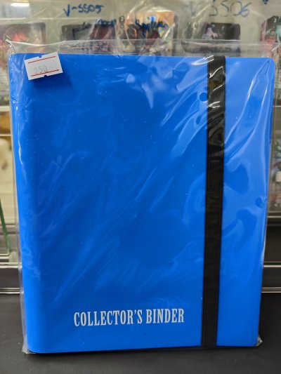 Collector's Binder 4 PKT 20page แฟ้มใส่การ์ด 4 ช่องแบบสายรัด น้ำเงิน