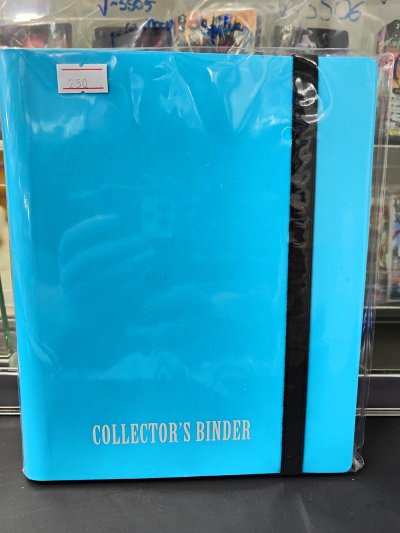 Collector's Binder 4 PKT 20page แฟ้มใส่การ์ด 4 ช่องแบบสายรัด ฟ้า