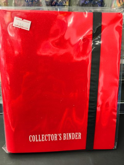 Collector's Binder 4 PKT 20page แฟ้มใส่การ์ด 4 ช่องแบบสายรัด แดง