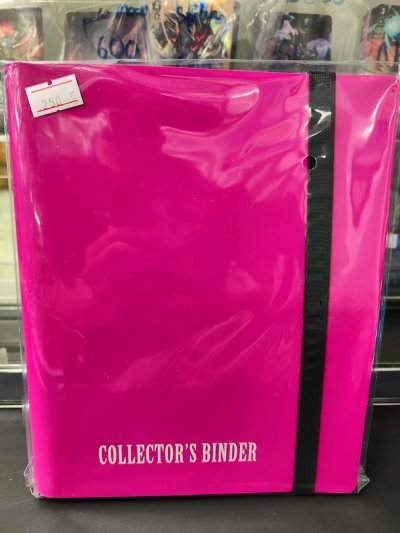 Collector's Binder 4 PKT 20page แฟ้มใส่การ์ด 4 ช่องแบบสายรัด ชมพู