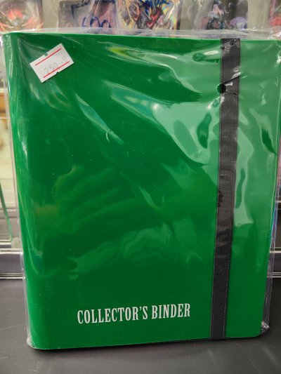 Collector's Binder 4 PKT 20page แฟ้มใส่การ์ด 4 ช่องแบบสายรัด เขียว