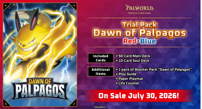 Palworld official card game Trial Deck 01 แดง-ฟ้า