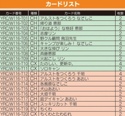 Weiss Schwarz Trial Deck "Yuru Camp SEASON3" (ชุดเริ่มเล่น WS 50 ใบ)