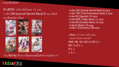 VGT-D-LBT02 Lyrical Monasterio ~It’s a New School Term!~ กล่องสุ่มการ์ดแวนการ์ดไทย ภาค D (20ซอง/กล่อง)