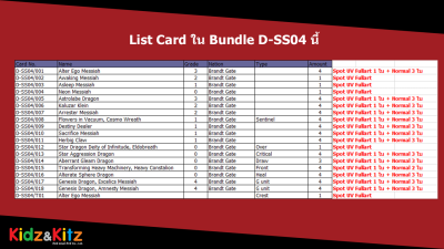 D Special Series 04 (D-SS04) : Stride Deckset -Messiah-เซ็ตเมไซอาห์ การ์ดไฟท์ แวนการ์ด D