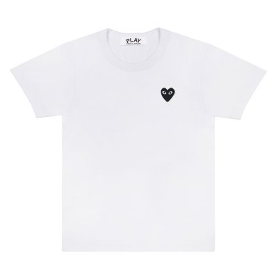 CDG PLAY Basic Black Heart T-shirt White