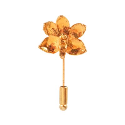 Gold-Plated Ascocentrum orchid Stick Pins