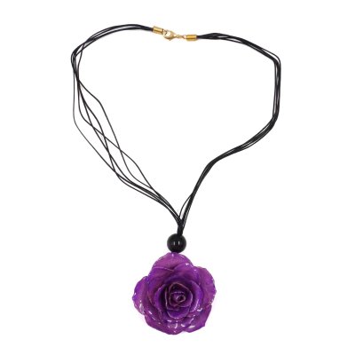 Clear-Coated Rose Choker Cord