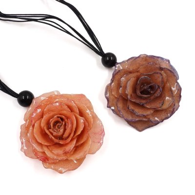 Clear-Coated Rose Choker Cord