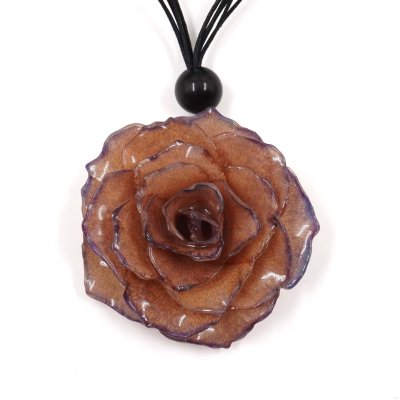 Clear-Coated Rose Choker Cord
