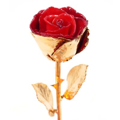 Gold-Plated Valentine Rose Stem