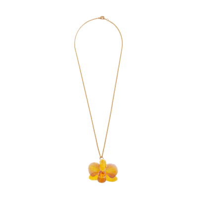Gold Plated Dendrobium Pendant
