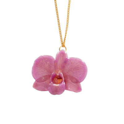 Gold Plated Dendrobium Pendant