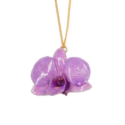 Gold Plated Dendrobium Pendant