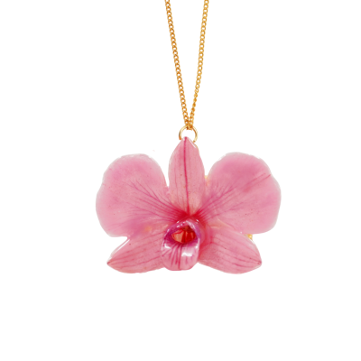 Gold Plated Dendrobium Pendant
