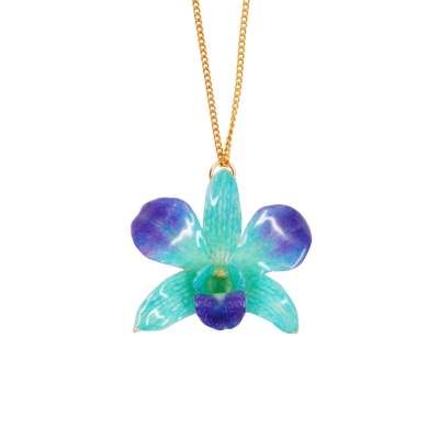 Gold Plated Dendrobium Pendant