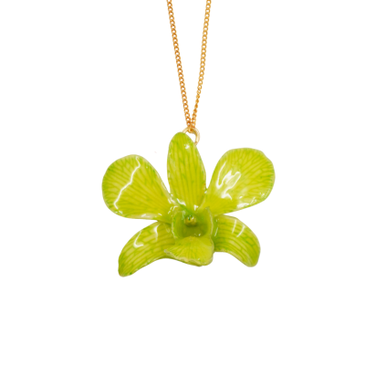 Gold Plated Dendrobium Pendant