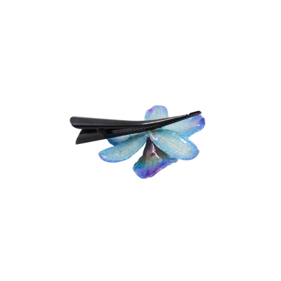 Clear-Coated Dendrobium Nobile Orchid on Hair Clip