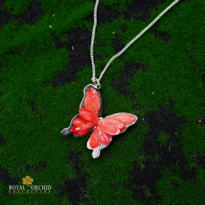 จี้รูปผีเสื้อจากกลีบดอกแอสเตอร์